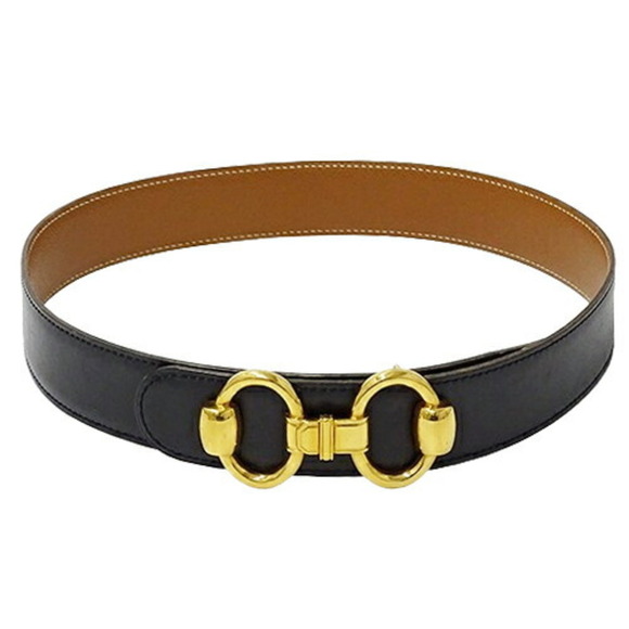 HERMES Black Horsebit Belt - Picture 3 of 12